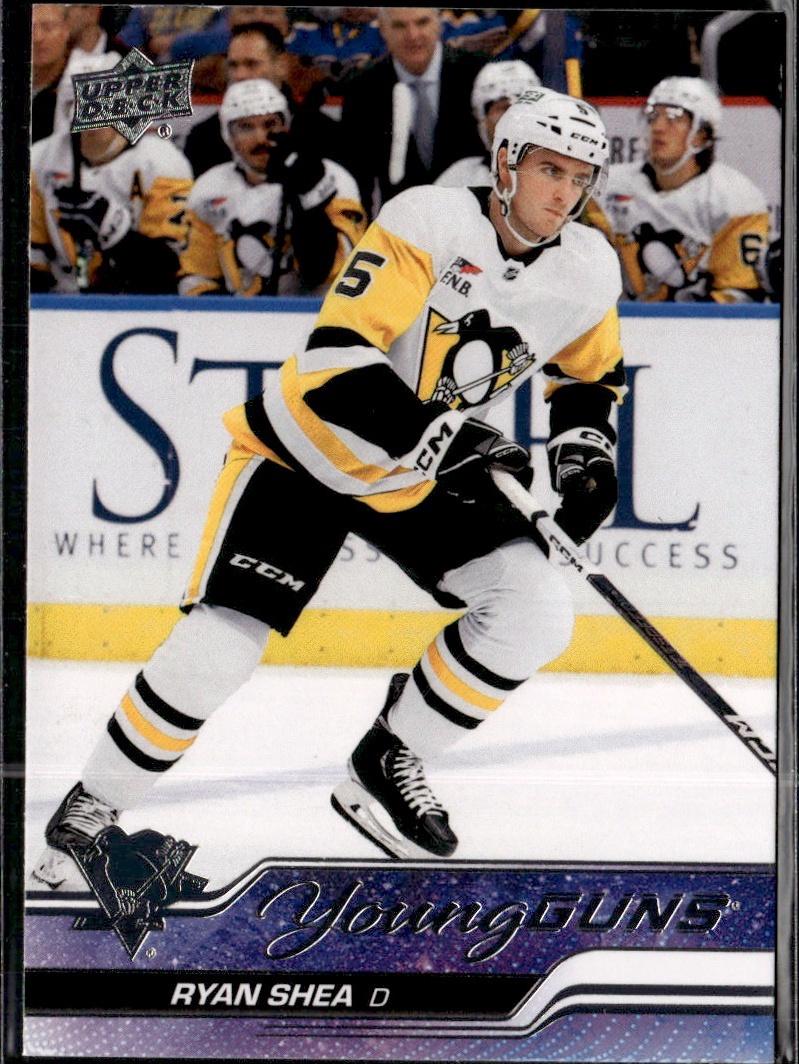 2023-24 Upper Deck Series 2 Hockey Base Young Guns #489 – Ryan Shea (Pittsburgh Penguins)