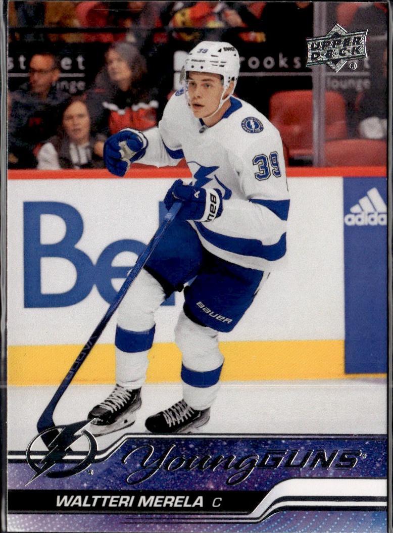 2023-24 Upper Deck Series 2 Hockey Base Young Guns #454 – Waltteri Merela (Tampa Bay Lightning)