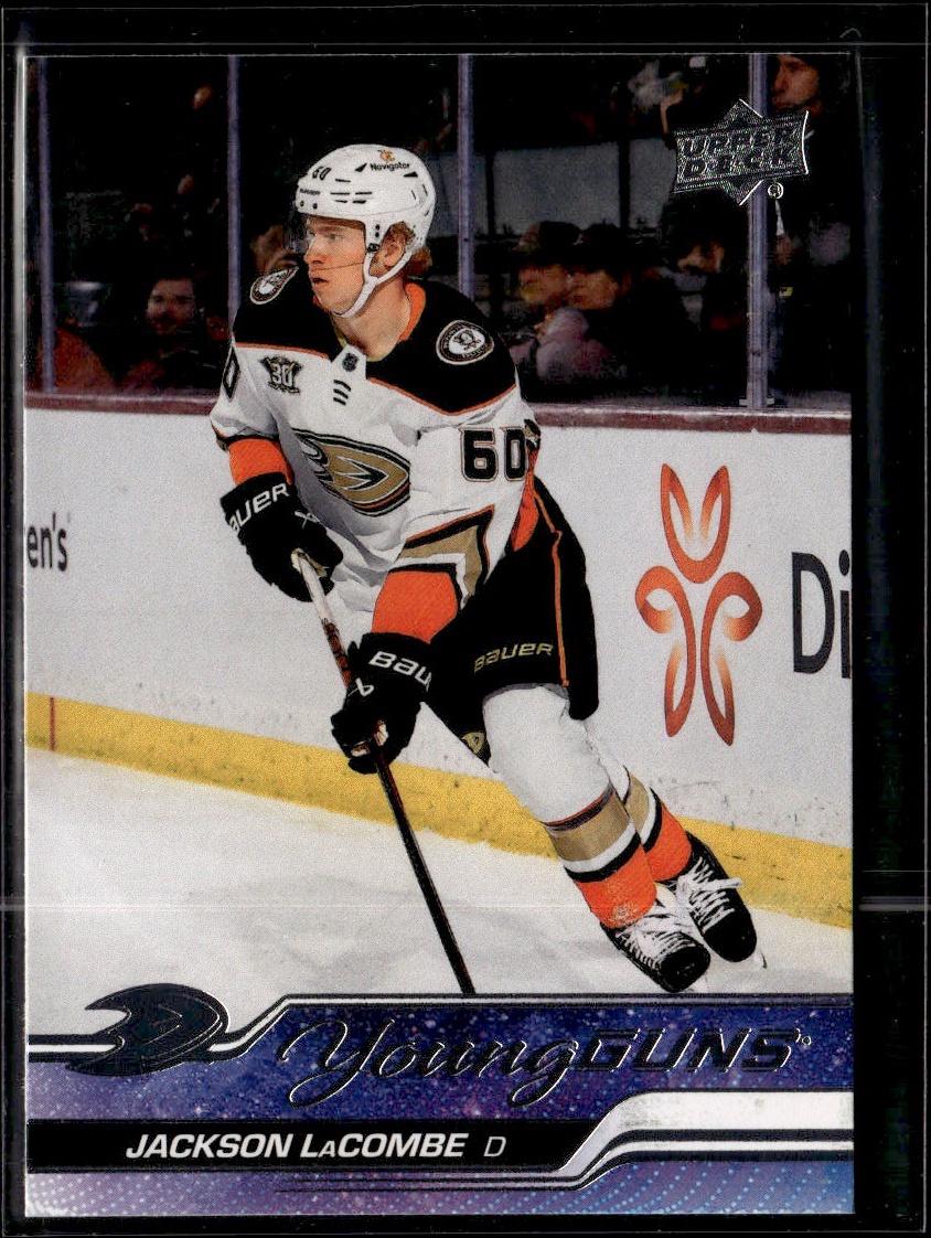 2023-24 Upper Deck Series 2 Hockey Base Young Guns #456 – Jackson LaCombe (Anaheim Ducks)