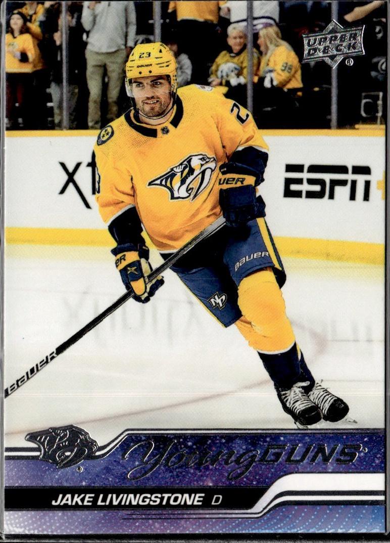 2023-24 Upper Deck Series 1 Hockey Base Young Guns #245 – Jake Livingstone (Nashville Predators)