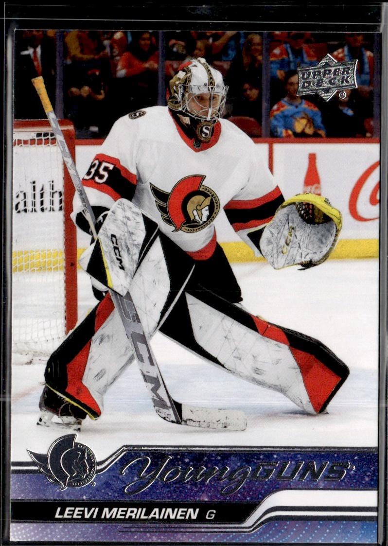 2023-24 Upper Deck Series 1 Hockey Base Young Guns #247 – Leevi Merilainen (Ottawa Senators)