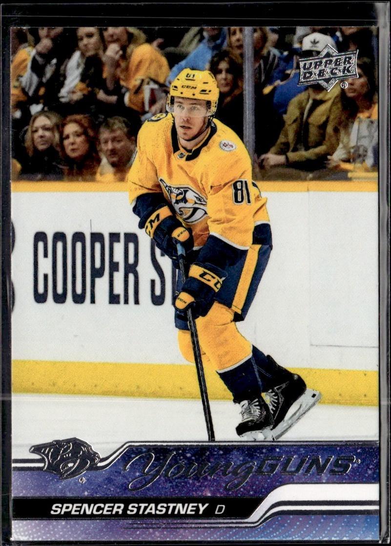 2023-24 Upper Deck Series 1 Hockey Base Young Guns #238 – Spencer Stastney (Nashville Predators)