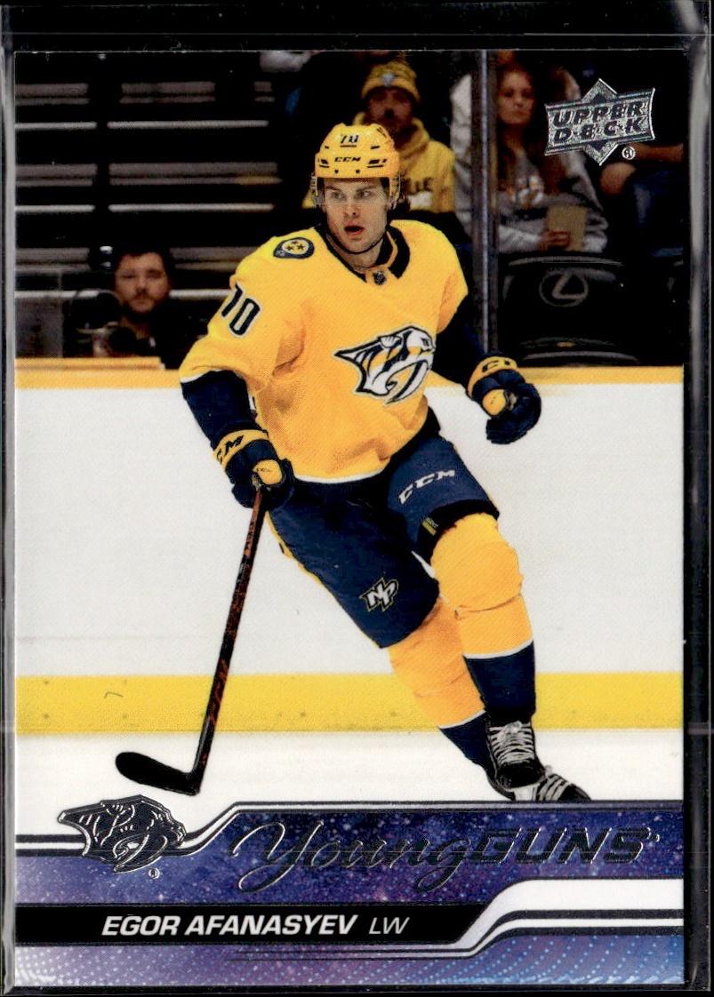 2023-24 Upper Deck Series 1 Hockey Base Young Guns #226 – Egor Afanasyev (Nashville Predators)