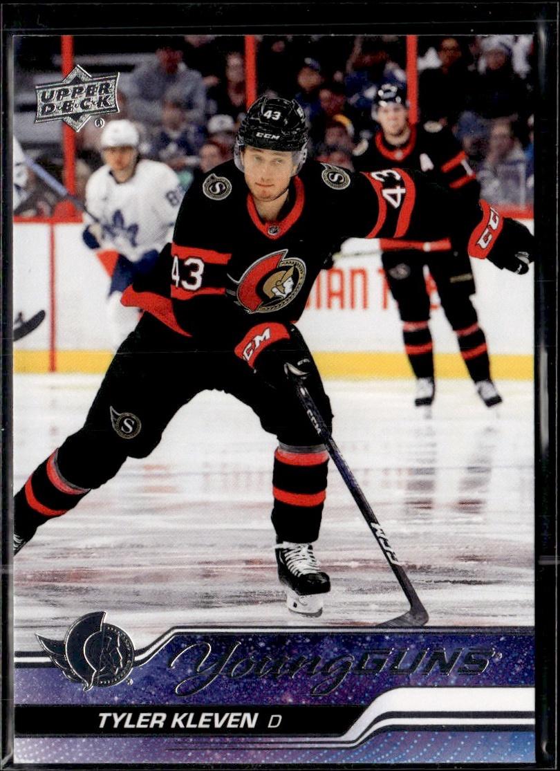 2023-24 Upper Deck Series 1 Hockey Base Young Guns #235 – Tyler Kleven (Ottawa Senators)