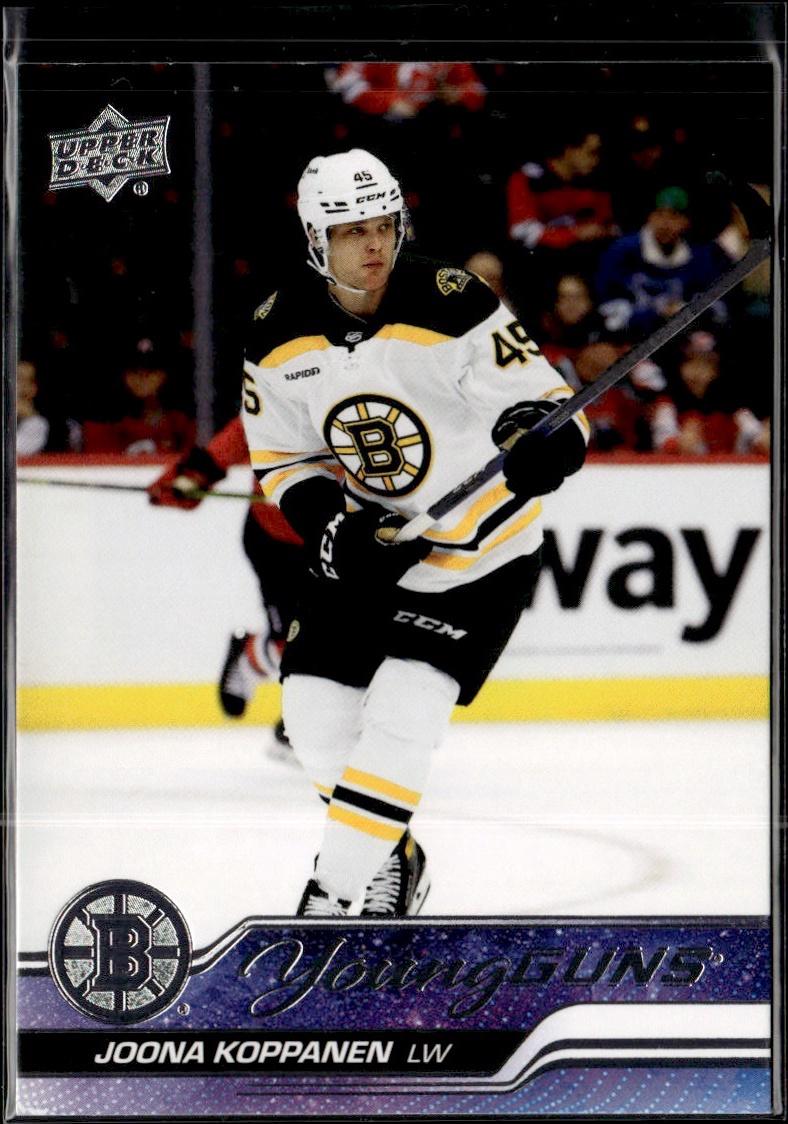 2023-24 Upper Deck Series 1 Hockey Base Young Guns #203 – Joona Koppanen (Boston Bruins)
