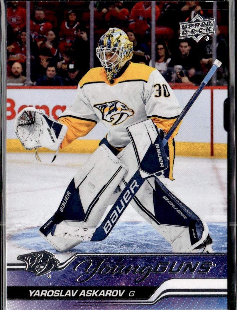 2023-24 Upper Deck Series 1 Hockey Base Young Guns #204 – Yaroslav Askarov (Nashville Predators)