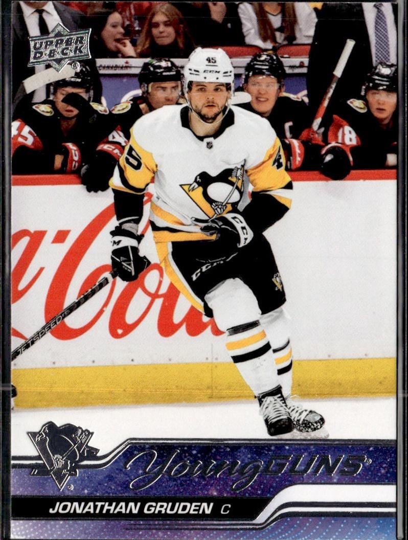 2023-24 Upper Deck Series 1 Hockey Base Young Guns #205 – Jonathan Gruden (Pittsburgh Penguins)