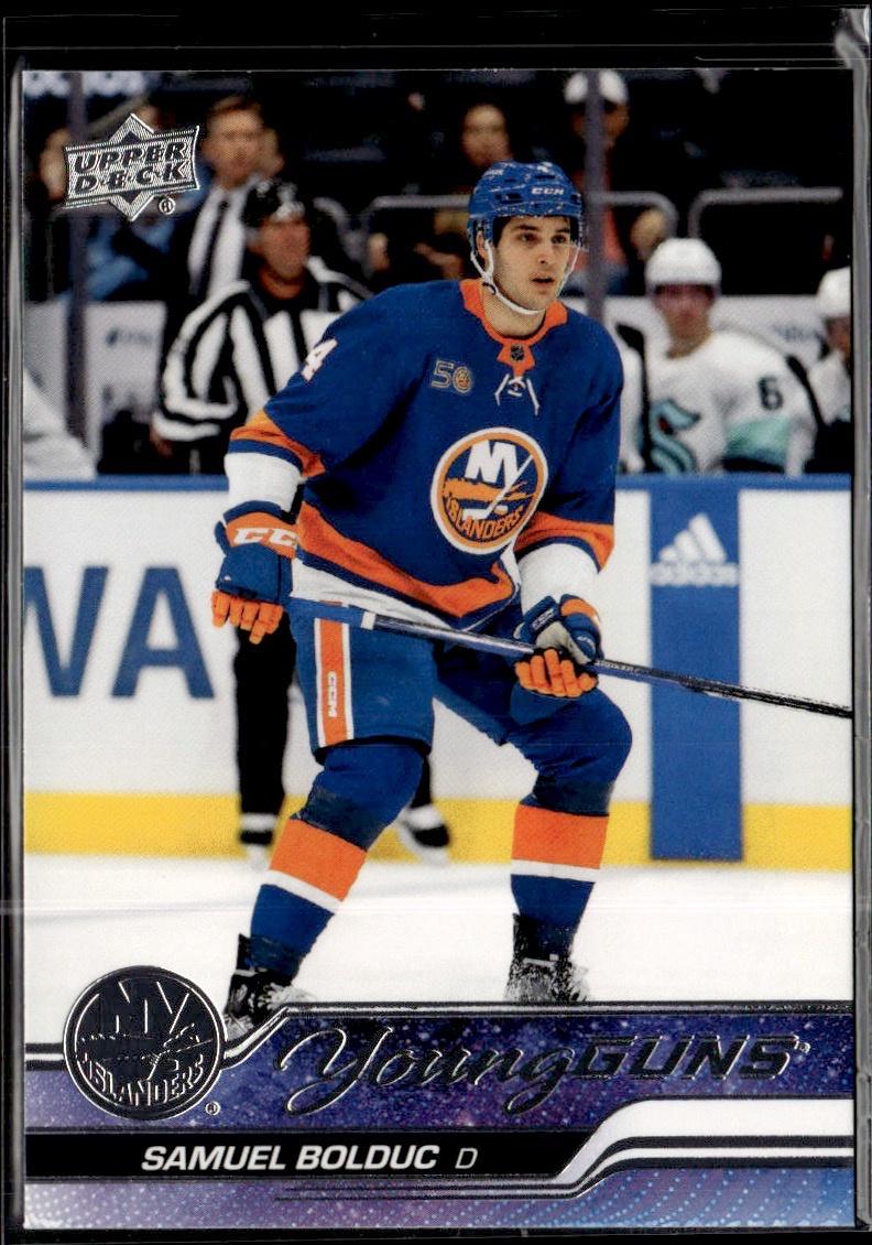 2023-24 Upper Deck Series 1 Hockey Base Young Guns #209 – Samuel Bolduc (New York Islanders)