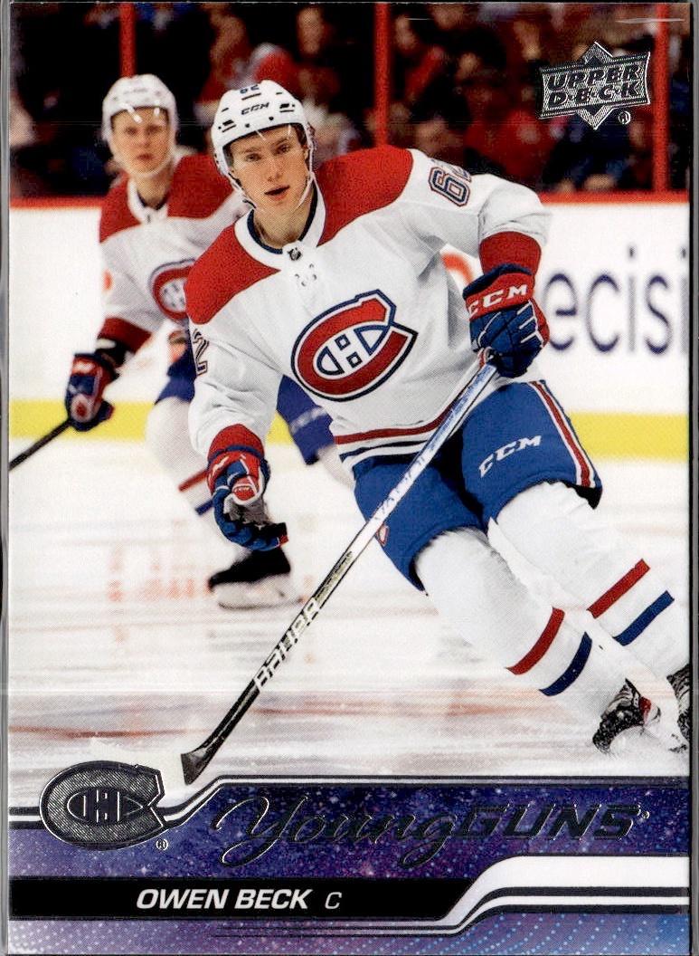 2023-24 Upper Deck Series 1 Hockey Base Young Guns #214 – Owen Beck (Montreal Canadiens)