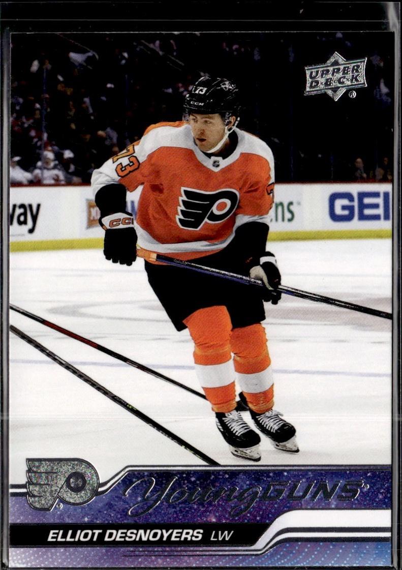 2023-24 Upper Deck Series 1 Hockey Base Young Guns #219 – Elliot Desnoyers (Philadelphia Flyers)