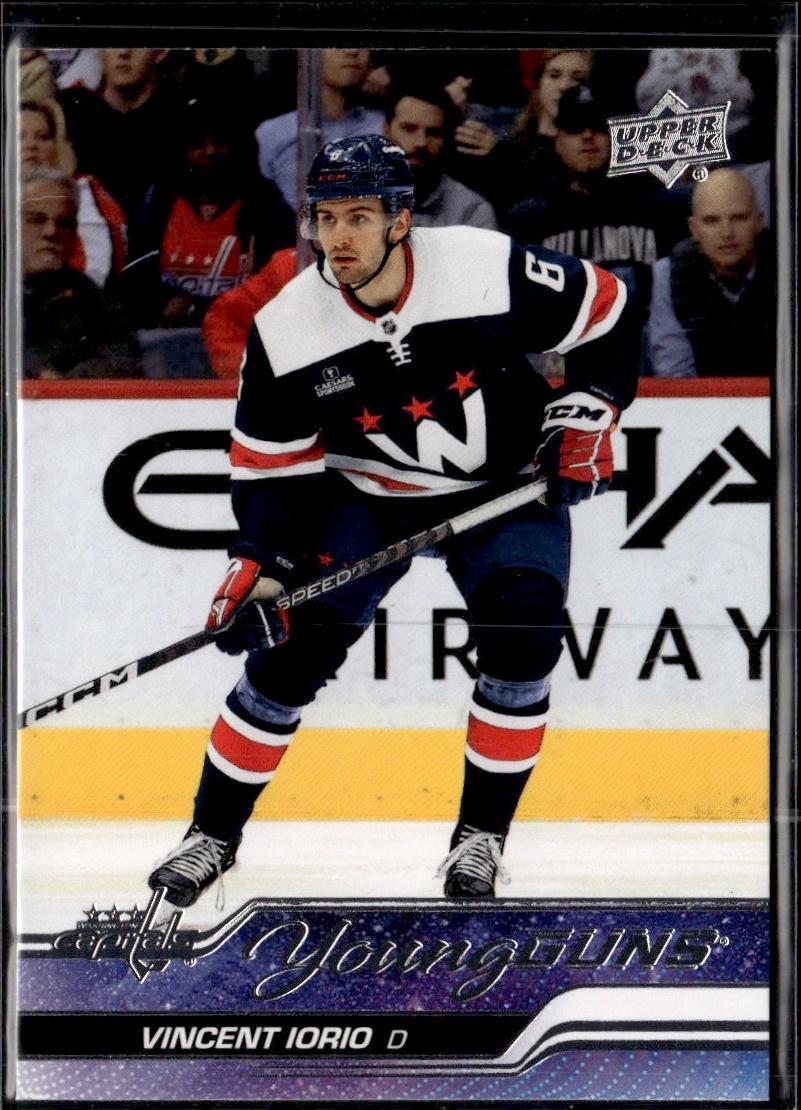 2023-24 Upper Deck Series 1 Hockey Base Young Guns #224 – Vincent Iorio (Washington Capitals)