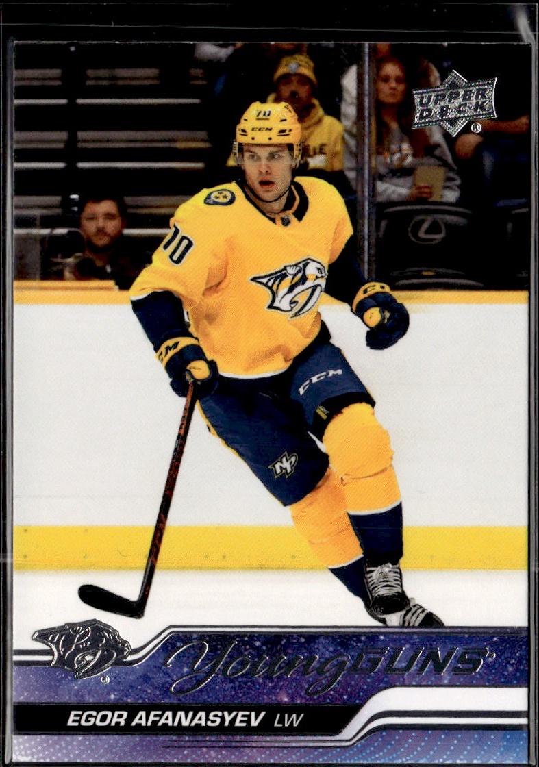 2023-24 Upper Deck Series 1 Hockey Base Young Guns #226 – Egor Afanasyev (Nashville Predators)