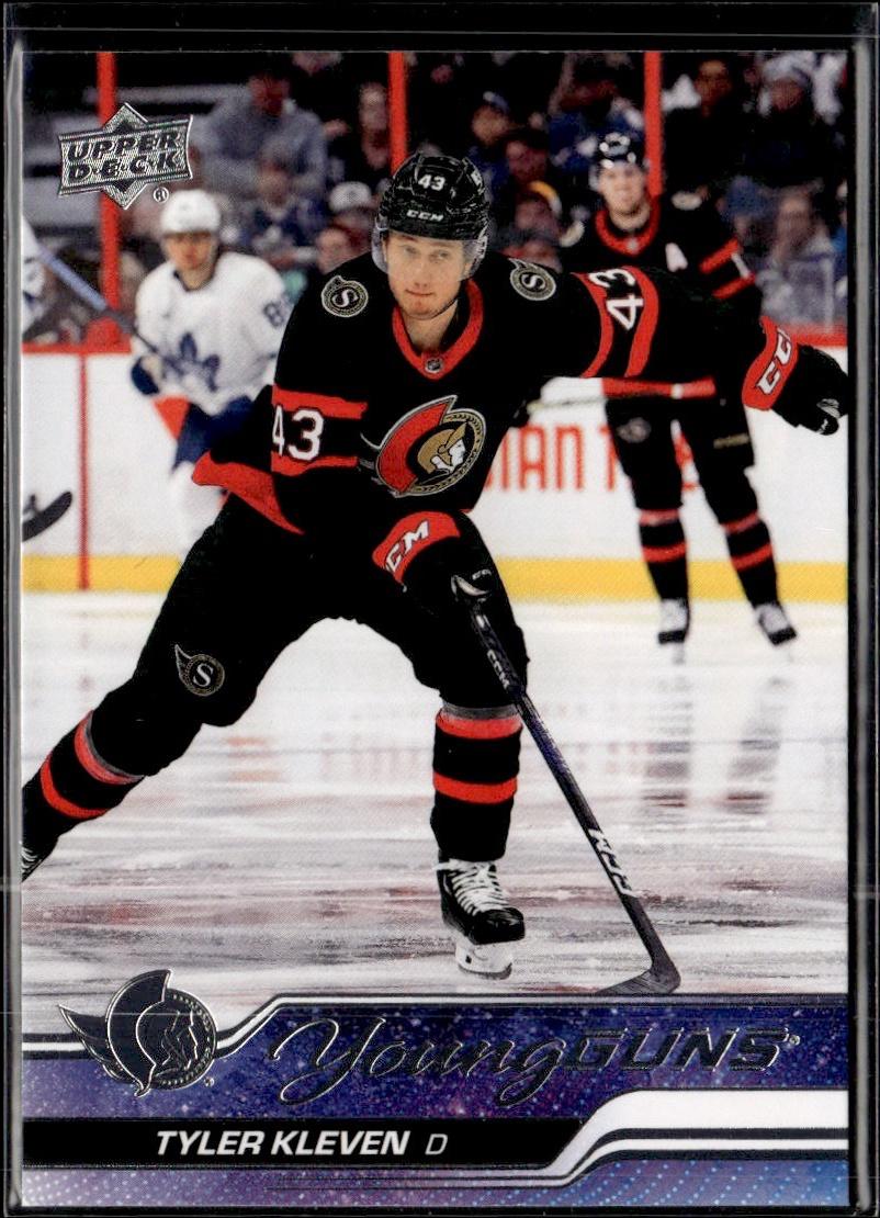 2023-24 Upper Deck Series 1 Hockey Base Young Guns #235 – Tyler Kleven (Ottawa Senators)