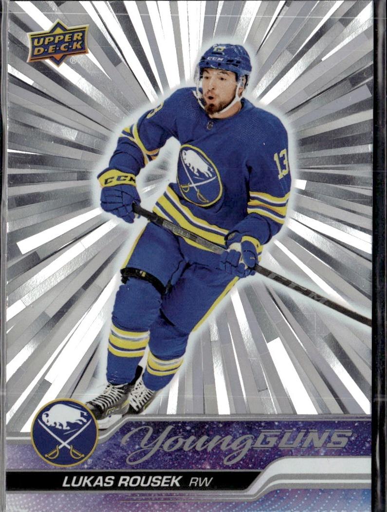 2023-24 Upper Deck Series 1 Hockey Base Young Guns Silver Outburst #233 – Lukas Rousek (Buffalo Sabres)