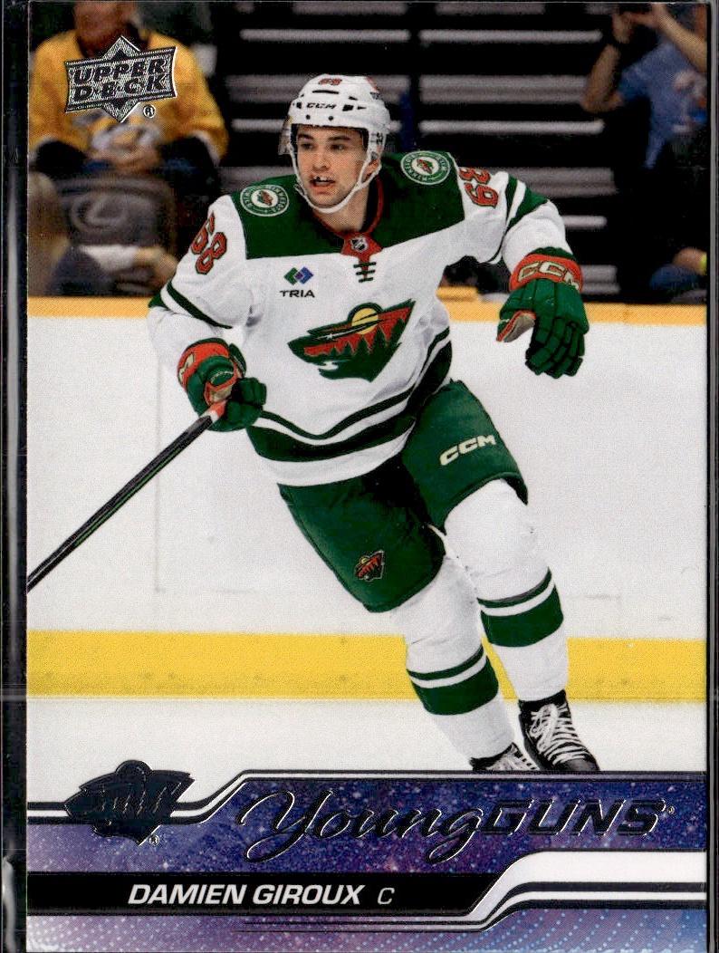 2023-24 Upper Deck Series 2 Hockey Base Young Guns #452 – Damien Giroux (Minnesota Wild)