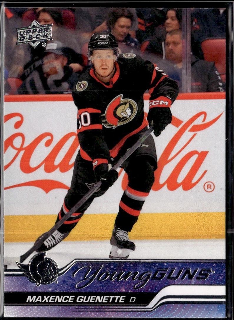 2023-24 Upper Deck Series 2 Hockey Base Young Guns #455 – Maxence Guenette (Ottawa Senators)