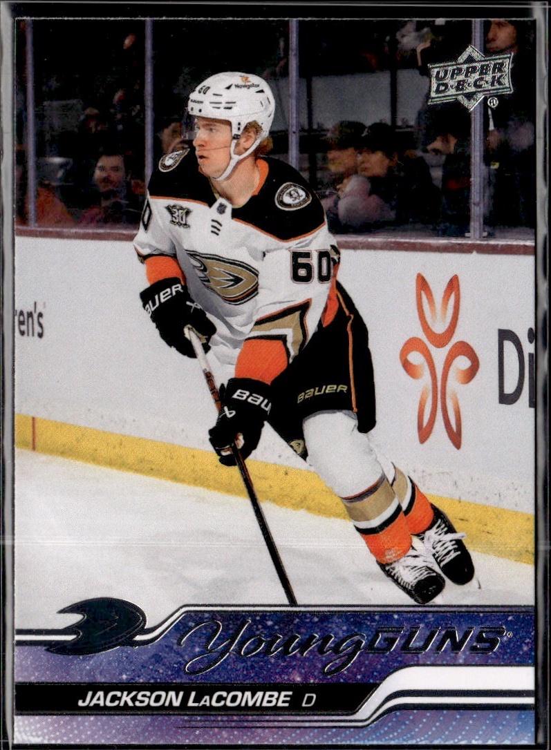 2023-24 Upper Deck Series 2 Hockey Base Young Guns #456 – Jackson LaCombe (Anaheim Ducks)