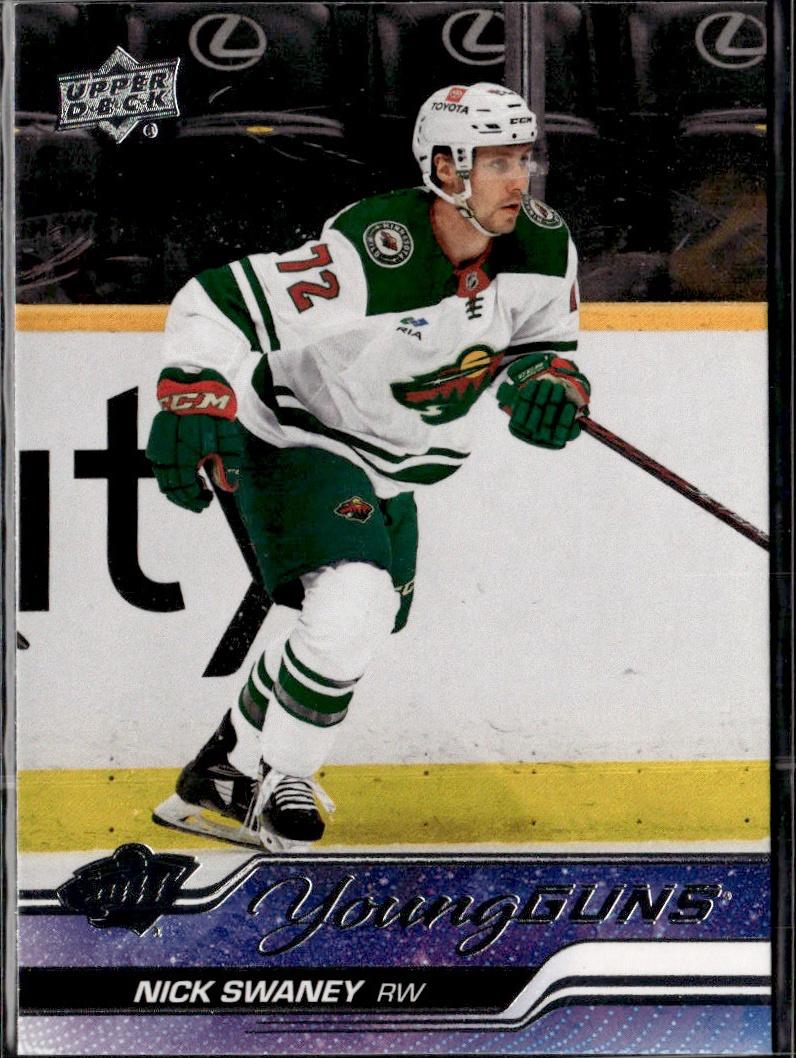 2023-24 Upper Deck Series 2 Hockey Base Young Guns #458 – Nick Swaney (Minnesota Wild)