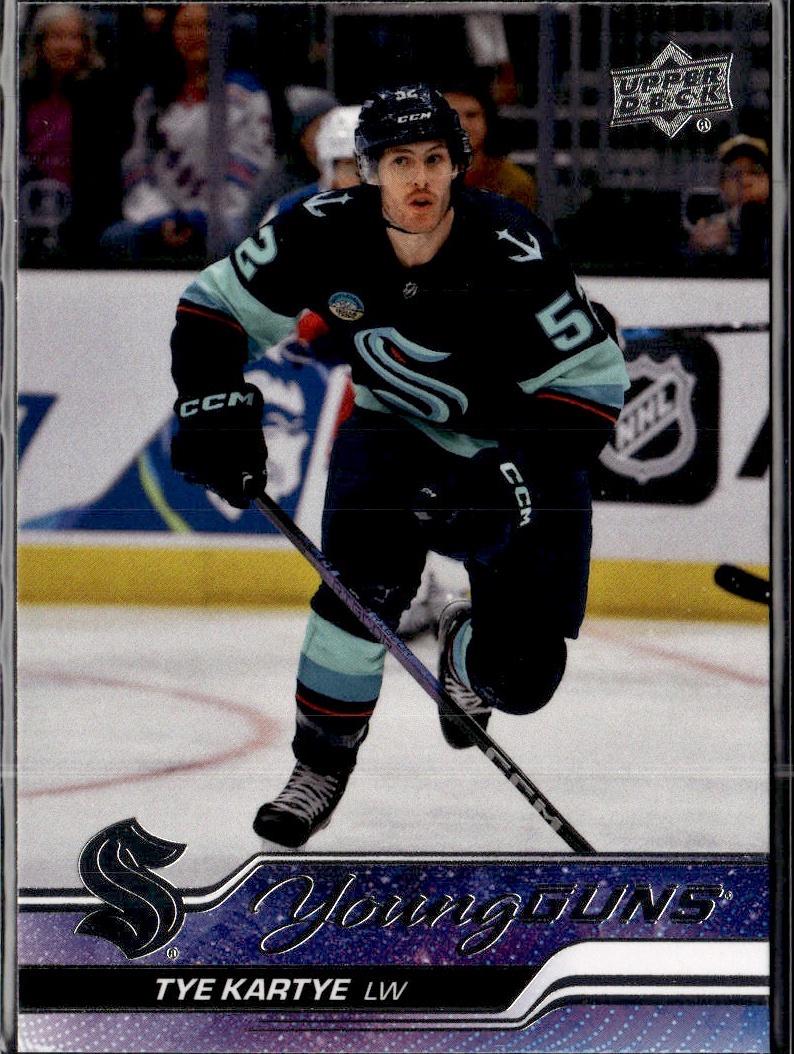 2023-24 Upper Deck Series 2 Hockey Base Young Guns #465 – Tye Kartye (Seattle Kraken)
