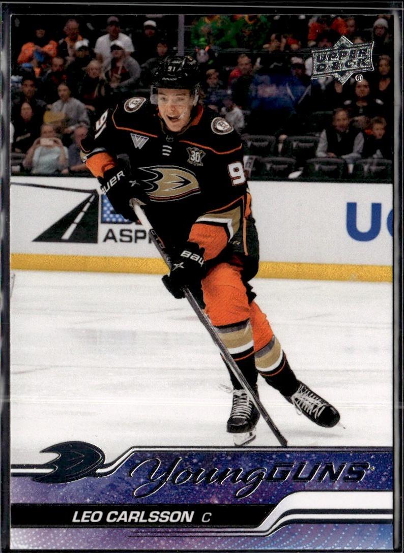 2023-24 Upper Deck Series 2 Hockey Base Young Guns #468 – Leo Carlsson (Anaheim Ducks)