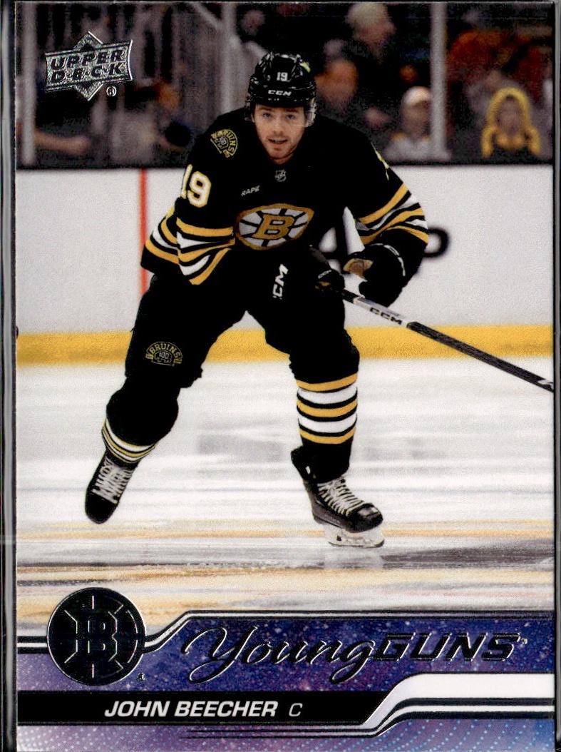 2023-24 Upper Deck Series 2 Hockey Base Young Guns #472 – John Beecher (Boston Bruins)