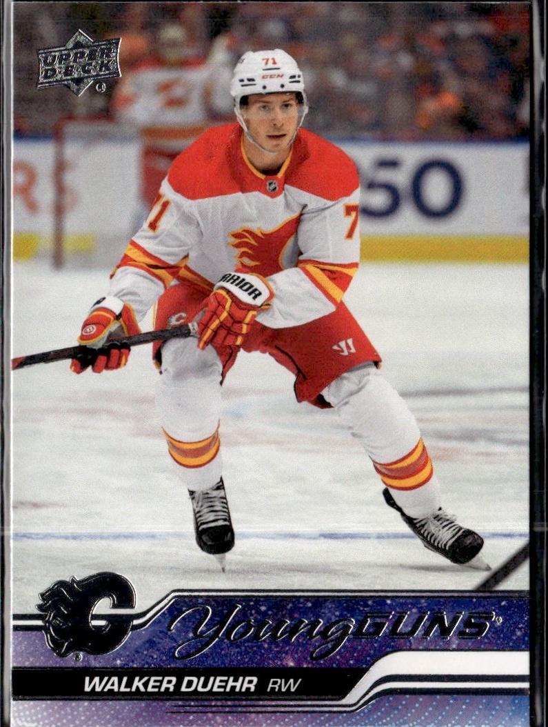 2023-24 Upper Deck Series 2 Hockey Base Young Guns #475 – Walker Duehr (Calgary Flames)