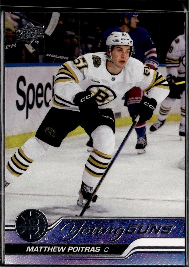 2023-24 Upper Deck Series 2 Hockey Base Young Guns #478 – Matthew Poitras (Boston Bruins)