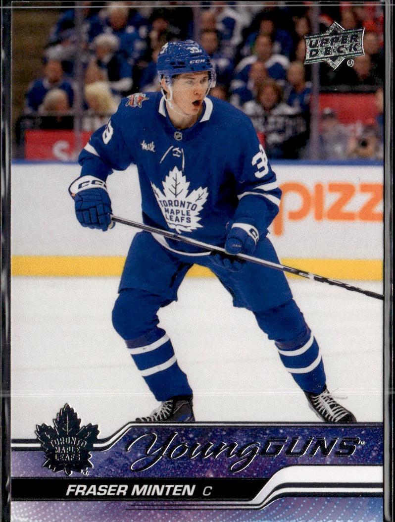 2023-24 Upper Deck Series 2 Hockey Base Young Guns #482 – Fraser Minten (Toronto Maple Leafs)