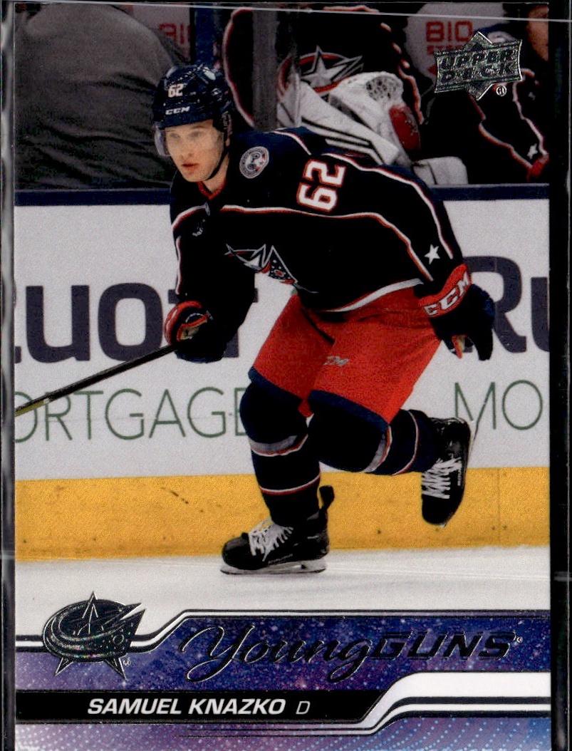 2023-24 Upper Deck Series 2 Hockey Base Young Guns #483 – Samuel Knazko (Columbus Blue Jackets)