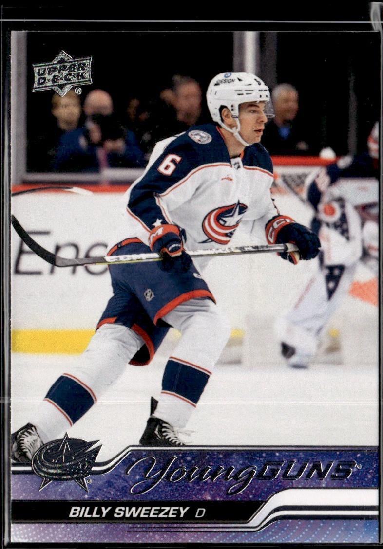 2023-24 Upper Deck Series 2 Hockey Base Young Guns #487 – Billy Sweezey (Columbus Blue Jackets)