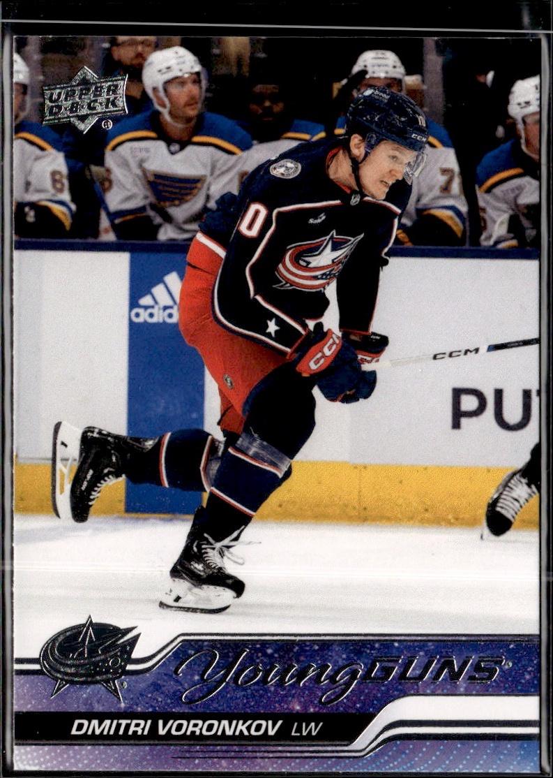 2023-24 Upper Deck Series 2 Hockey Base Young Guns #492 – Dmitri Voronkov (Columbus Blue Jackets)