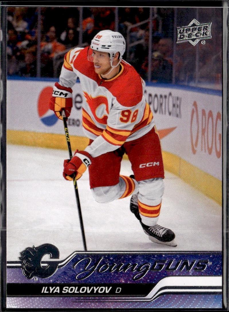 2023-24 Upper Deck Series 2 Hockey Base Young Guns #493 – Ilya Solovyov (Calgary Flames)