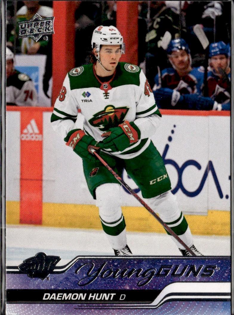 2023-24 Upper Deck Series 2 Hockey Base Young Guns #494 – Daemon Hunt (Minnesota Wild)