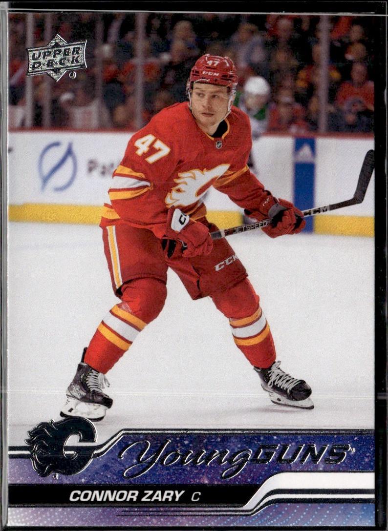 2023-24 Upper Deck Series 2 Hockey Base Young Guns #496 – Connor Zary (Calgary Flames)