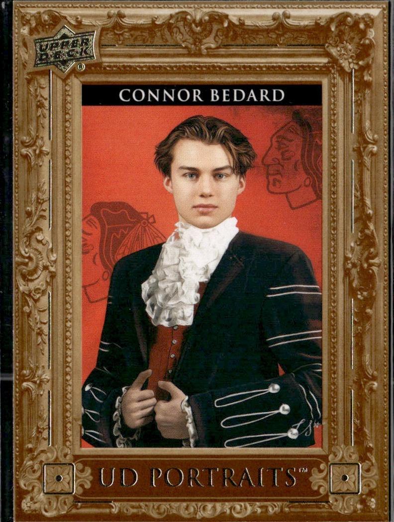 2023-24 Upper Deck Series 2 Hockey UD Portraits #P60 – Connor Bedard (Chicago Blackhawks)