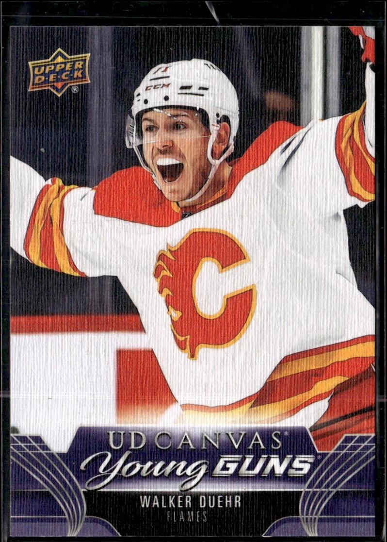 2023-24 Upper Deck Series 2 Hockey UD Canvas Young Guns #C220 – Walker Duehr (Calgary Flames)