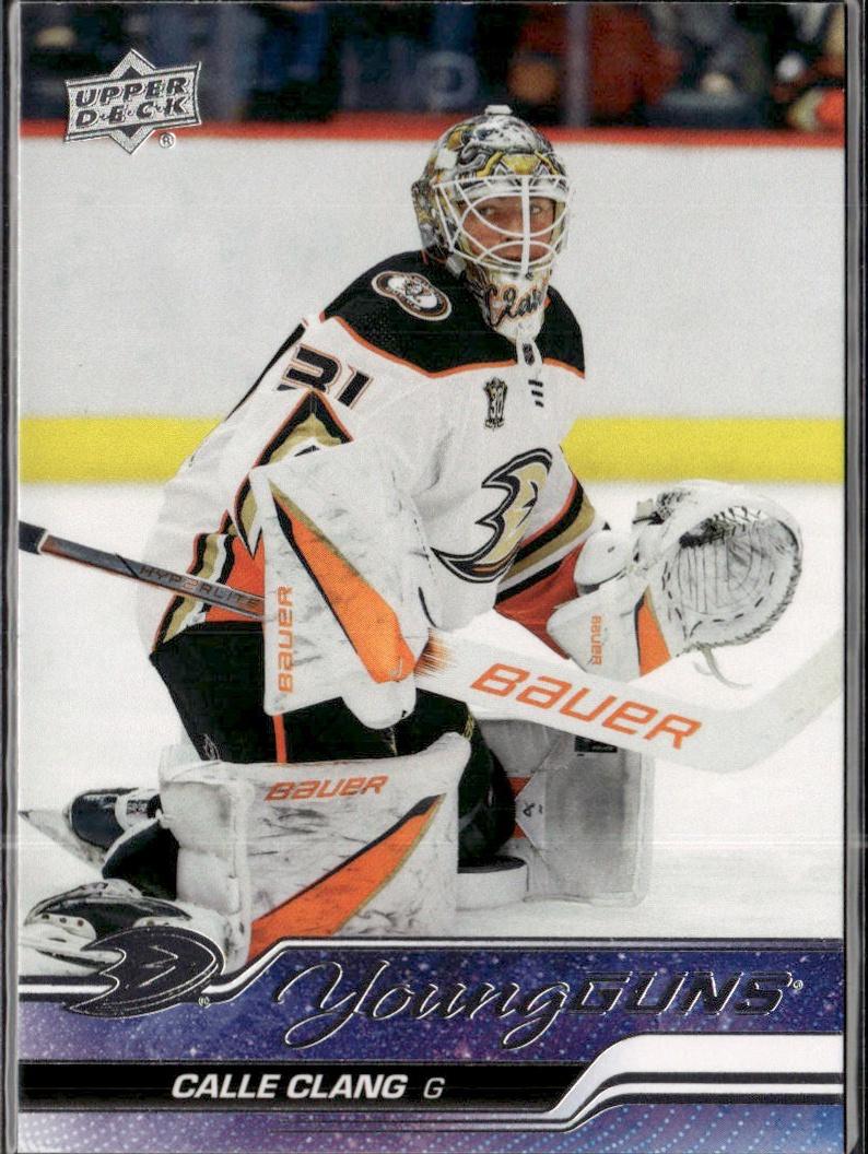 2023-24 Upper Deck Extended Series Hockey Base Young Guns #709 – Calle Clang (Anaheim Ducks)