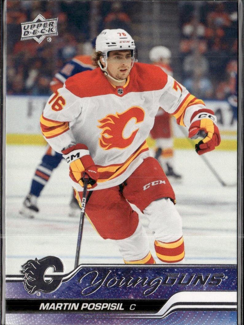 2023-24 Upper Deck Extended Series Hockey Base Young Guns #713 – Martin Pospisil (Calgary Flames)
