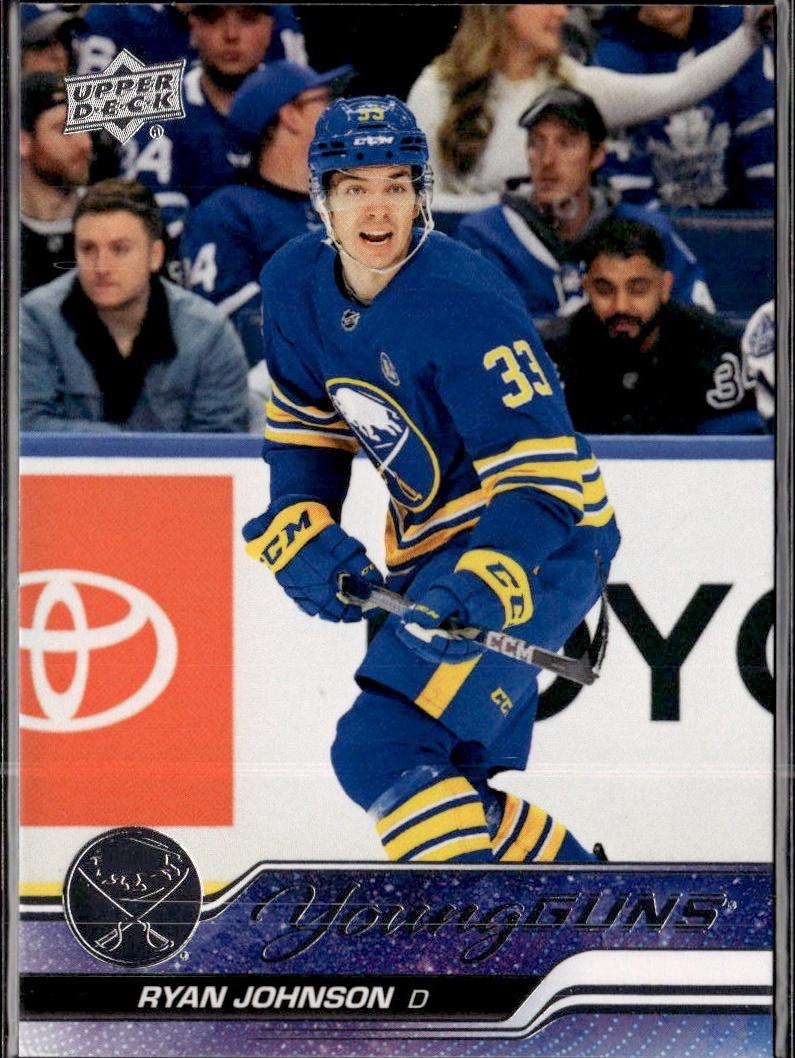 2023-24 Upper Deck Extended Series Hockey Base Young Guns #719 – Ryan Johnson (Buffalo Sabres)