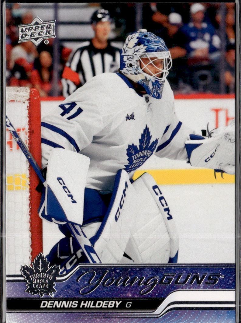 2023-24 Upper Deck Extended Series Hockey Base Young Guns #724 – Dennis Hildeby (Toronto Maple Leafs)