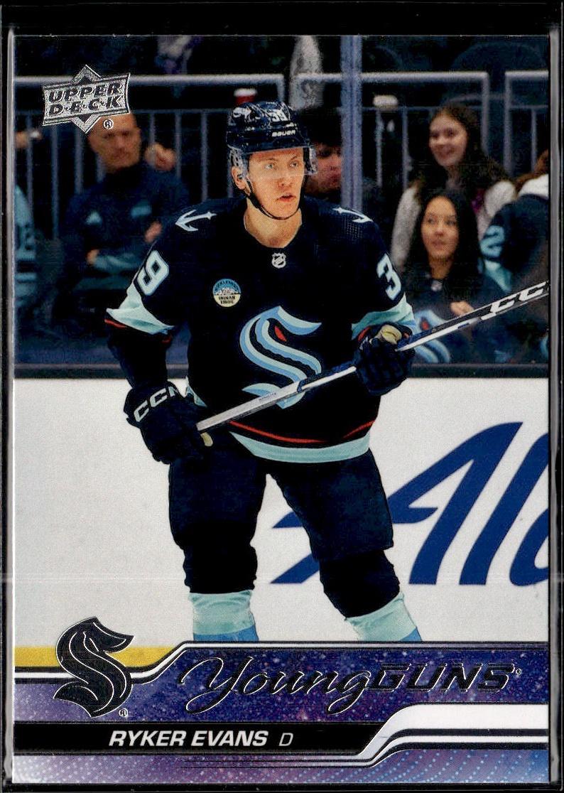 2023-24 Upper Deck Extended Series Hockey Base Young Guns #726 – Ryker Evans (Seattle Kraken)