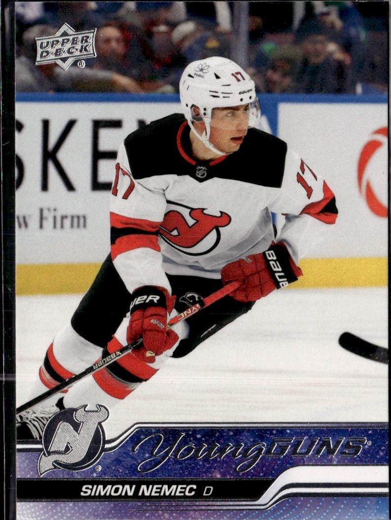 2023-24 Upper Deck Extended Series Hockey Base Young Guns #727 – Simon Nemec (New Jersey Devils)