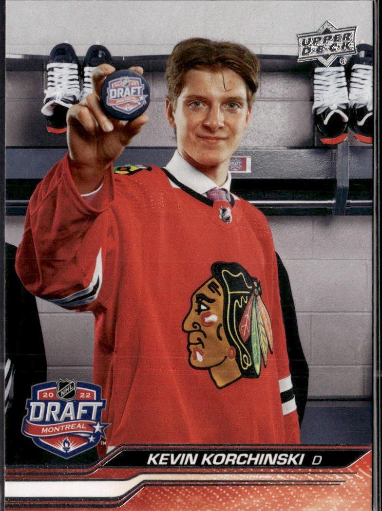 2023-24 Upper Deck Extended Series Hockey Base #749 – Kevin Korchinski (Chicago Blackhawks)