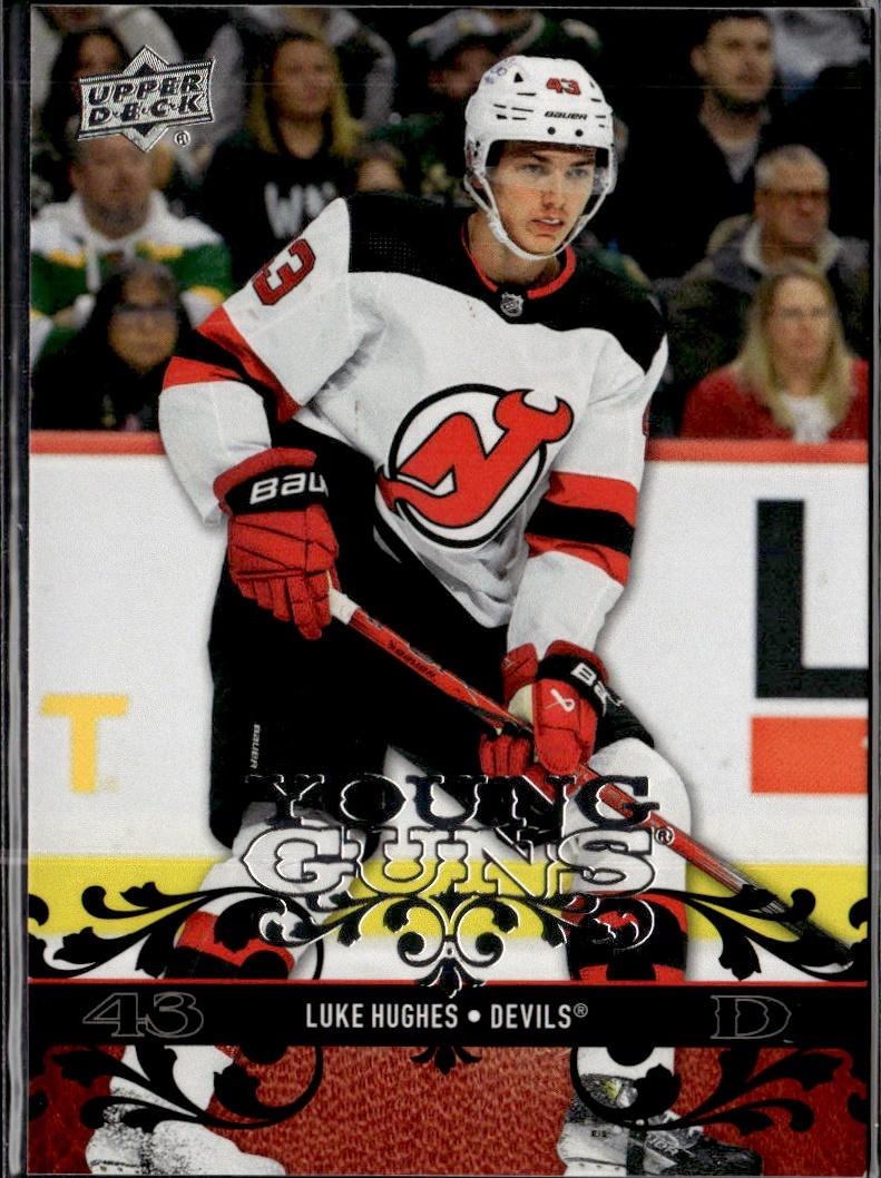 2023-24 Upper Deck Extended Series Hockey Young Guns Retro #T-27 – Luke Hughes (New Jersey Devils)