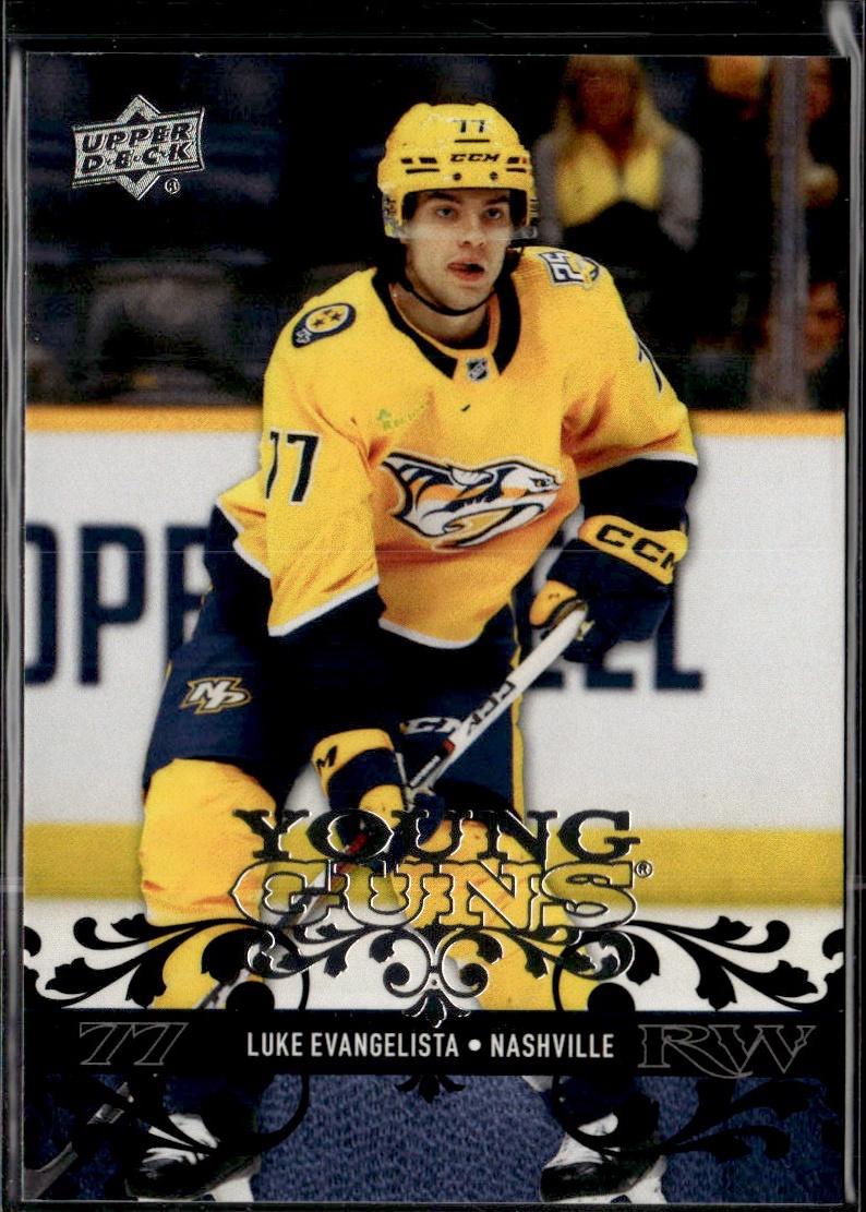 2023-24 Upper Deck Extended Series Hockey Young Guns Retro #T-33 – Luke Evangelista (Nashville Predators)