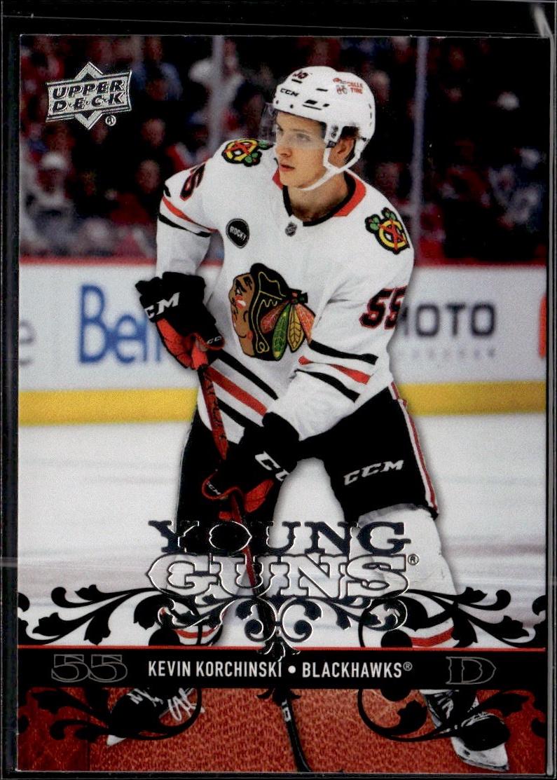 2023-24 Upper Deck Extended Series Hockey Young Guns Retro #T-44 – Kevin Korchinski (Chicago Blackhawks)