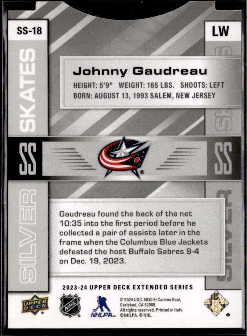 2023-24 Upper Deck Extended Series Hockey Base Young Guns #SS-18 – Johnny Gaudreau (Columbus Blue Jackets)