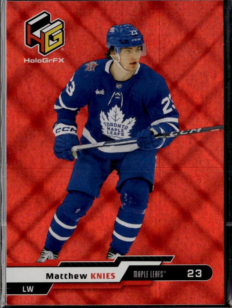 2023-24 Upper Deck Extended Series Hockey HoloGrFx #HG-4 – Matthew Knies (Toronto Maple Leafs)