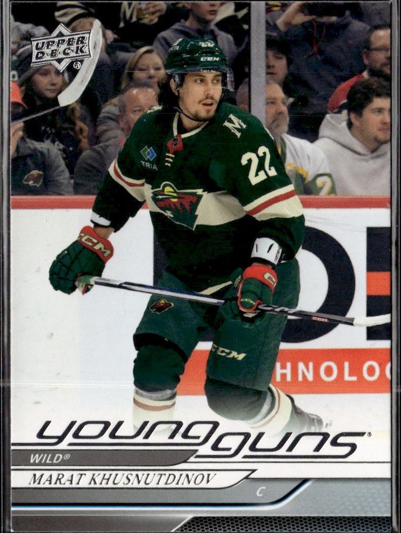 2024-25 Upper Deck Series 1 Hockey Base Young Guns #243 – Marat Khusnutdinov (Minnesota Wild)