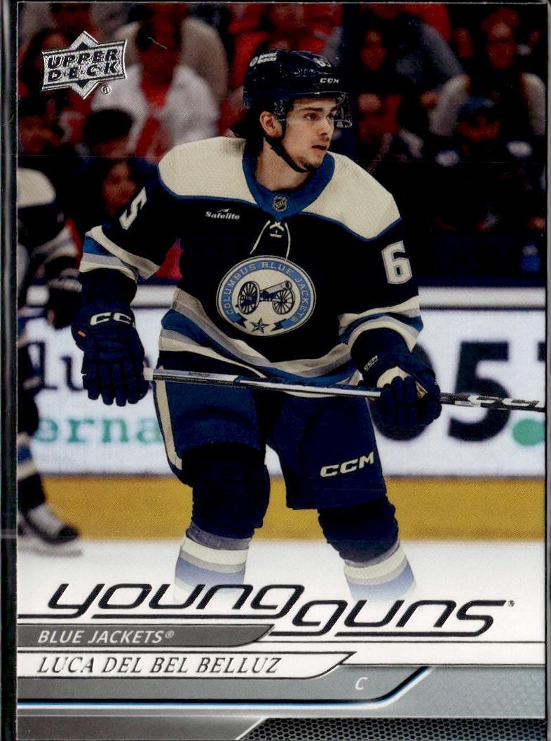 2024-25 Upper Deck Series 1 Hockey Base Young Guns #214 – Luca Del Bel Belluz (Columbus Blue Jackets)